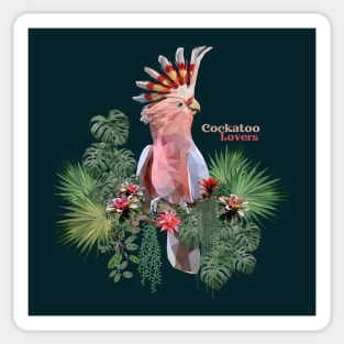 Polygonal Illustration Cockatoo bird. Sticker
